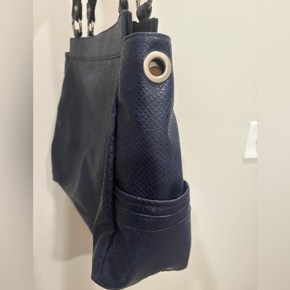 Miche leather Elegant Blue Tote - Picture 4 of 8